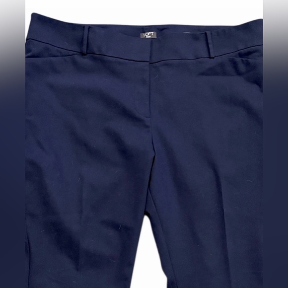 LOFT Womens Plus Size 22 Marisa Skinny Flat Front Button Zip Navy Pocket Pants - Picture 2 of 8